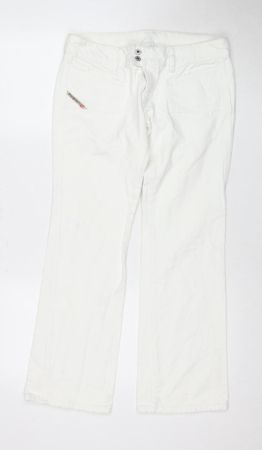 Diesel Women's White Straight Jeans Size 2