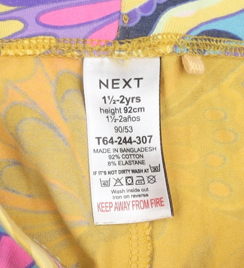 Next Girls Multicoloured Butterfly Leggings 2 Years