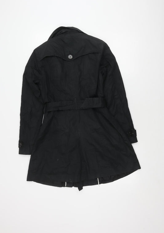 Jane Norman Women's Black Trench Coat Size 10
