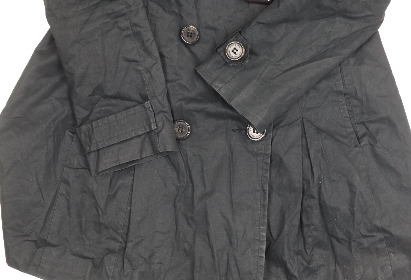 Jane Norman Women's Black Trench Coat Size 10