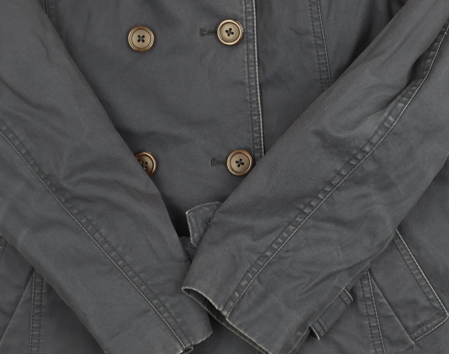 Joules Women's Blue Trench Coat Size 12