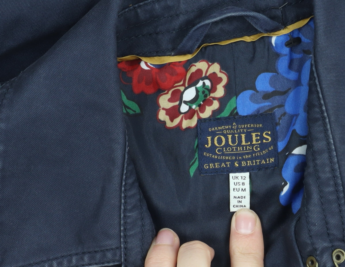 Joules Women's Blue Trench Coat Size 12