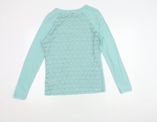 Fat Face Women's Blue Cotton Pullover Jumper, Size S