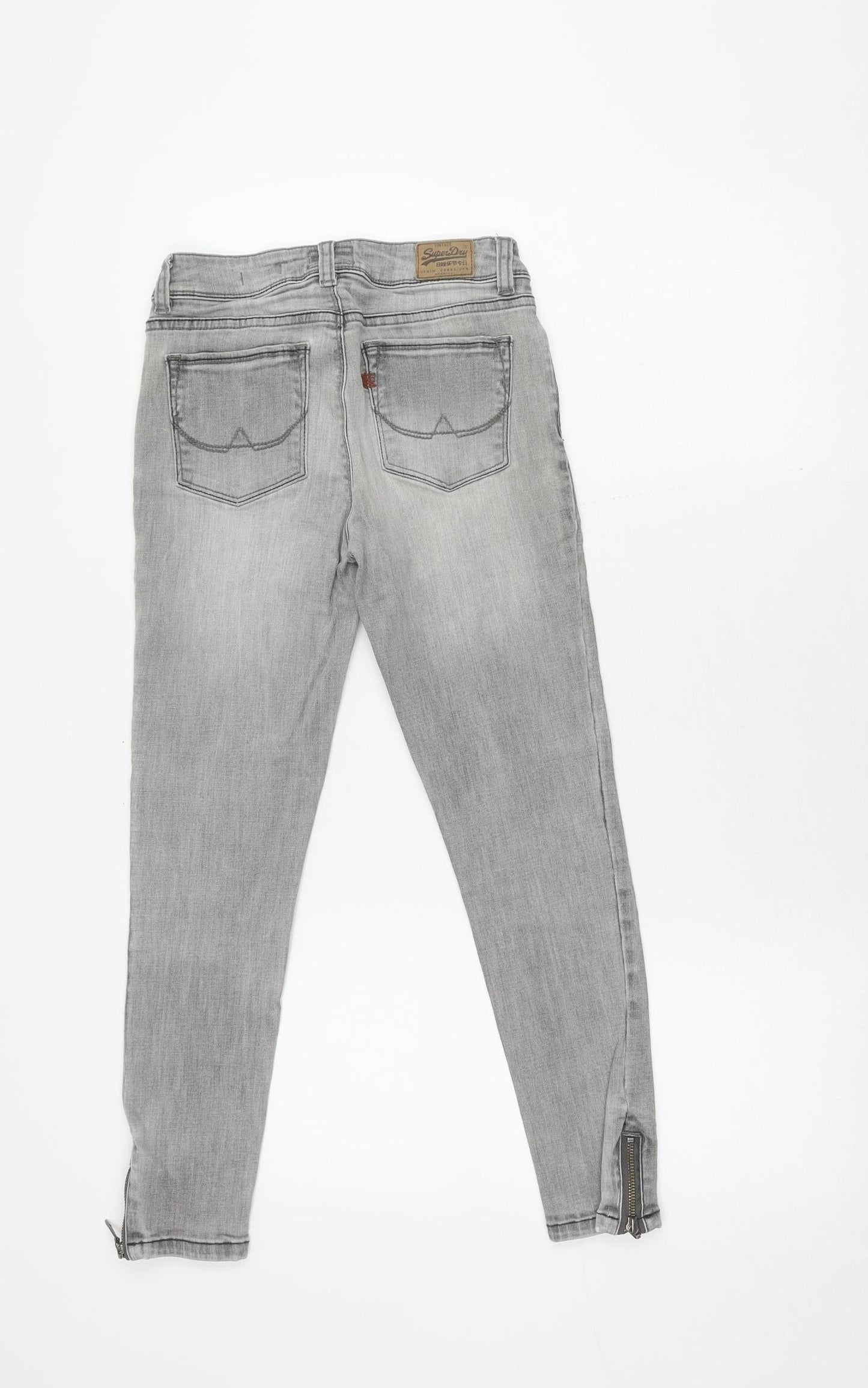 Superdry Women's Grey Cropped Slim Jeans 25