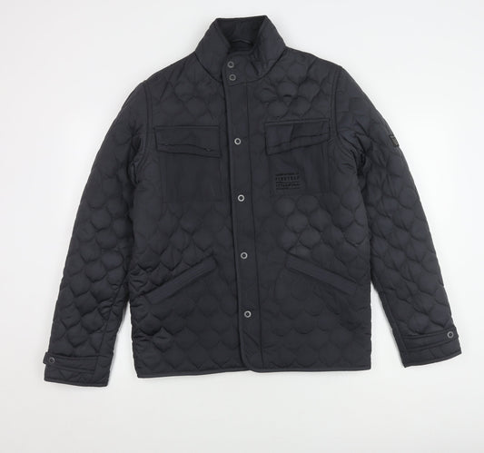 Firetrap Men's Black Quilted Jacket S Casual
