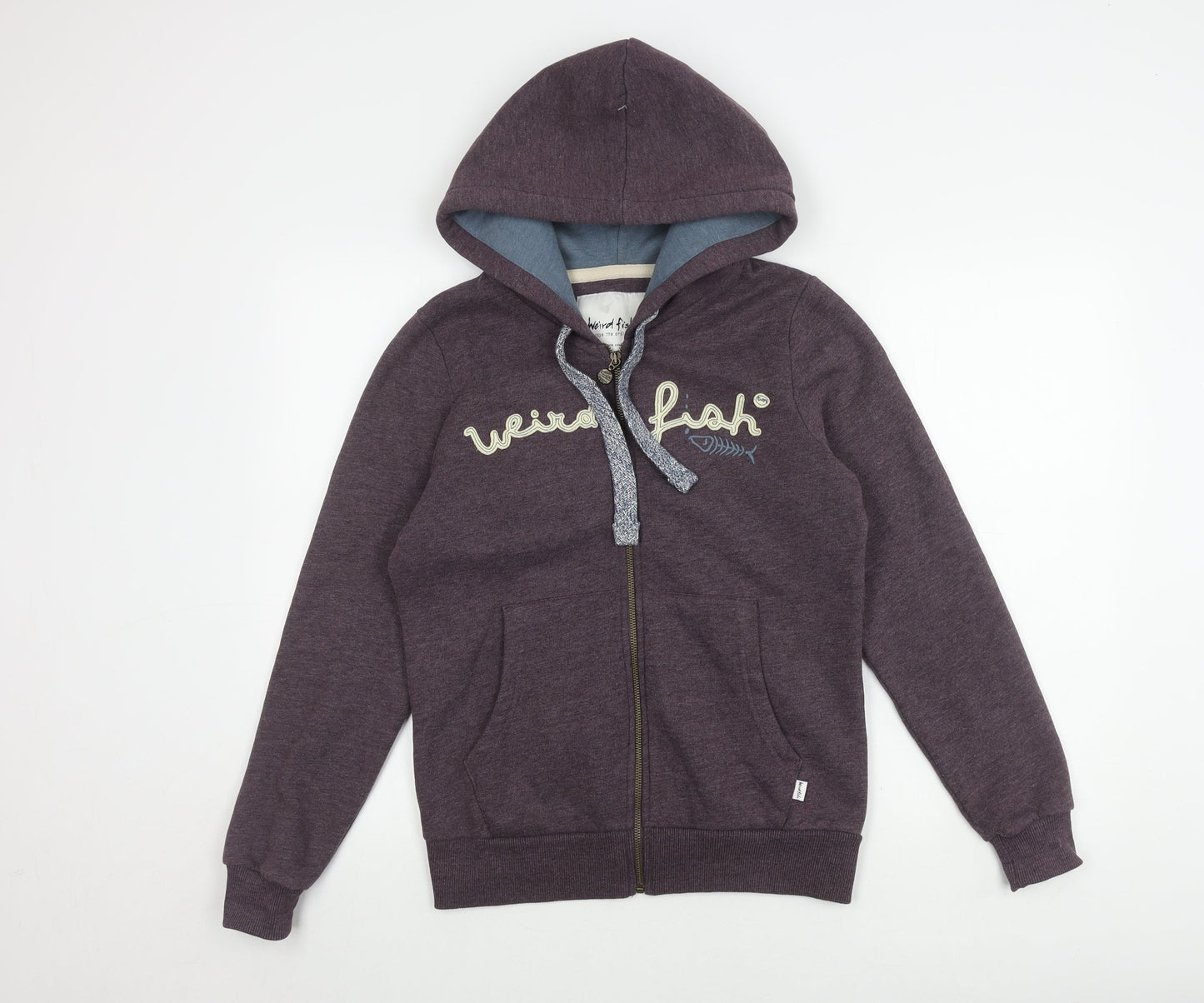 Weird Fish Women's Purple Hooded Jacket, Size 10