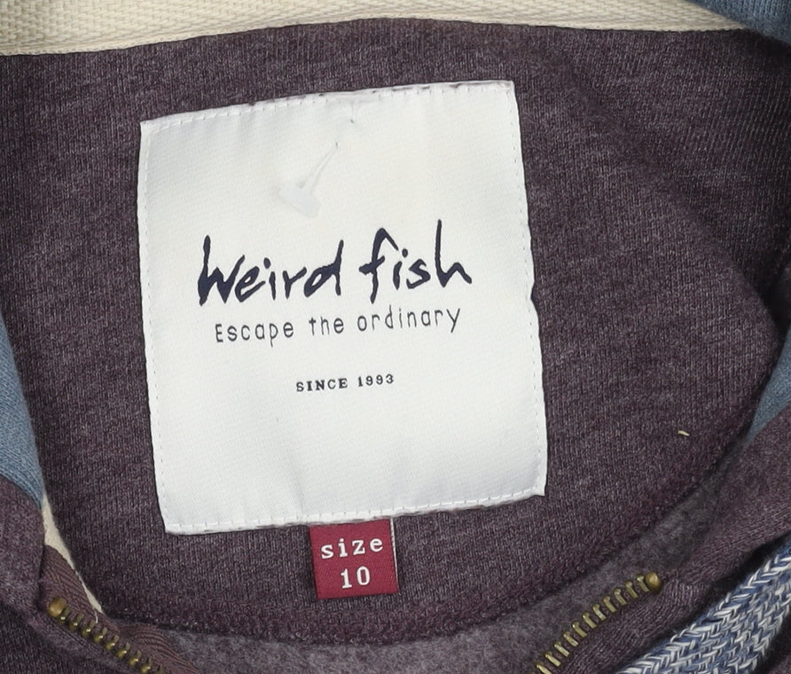 Weird Fish Women's Purple Hooded Jacket, Size 10