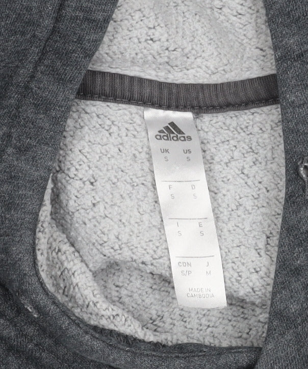 Adidas Men's Grey Pullover Hoodie S