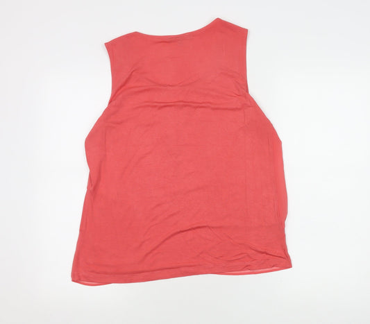 Womens UK Size 12 Laura Ashley Red Polyester Blend Blouse