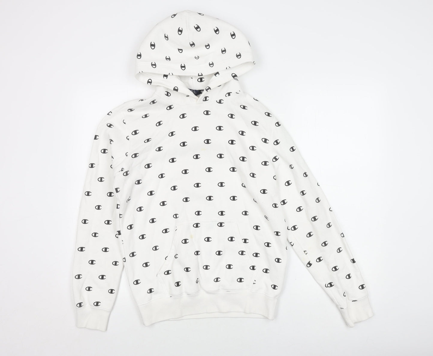 Champion Men's White Pullover Hoodie S