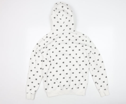 Champion Men's White Pullover Hoodie S