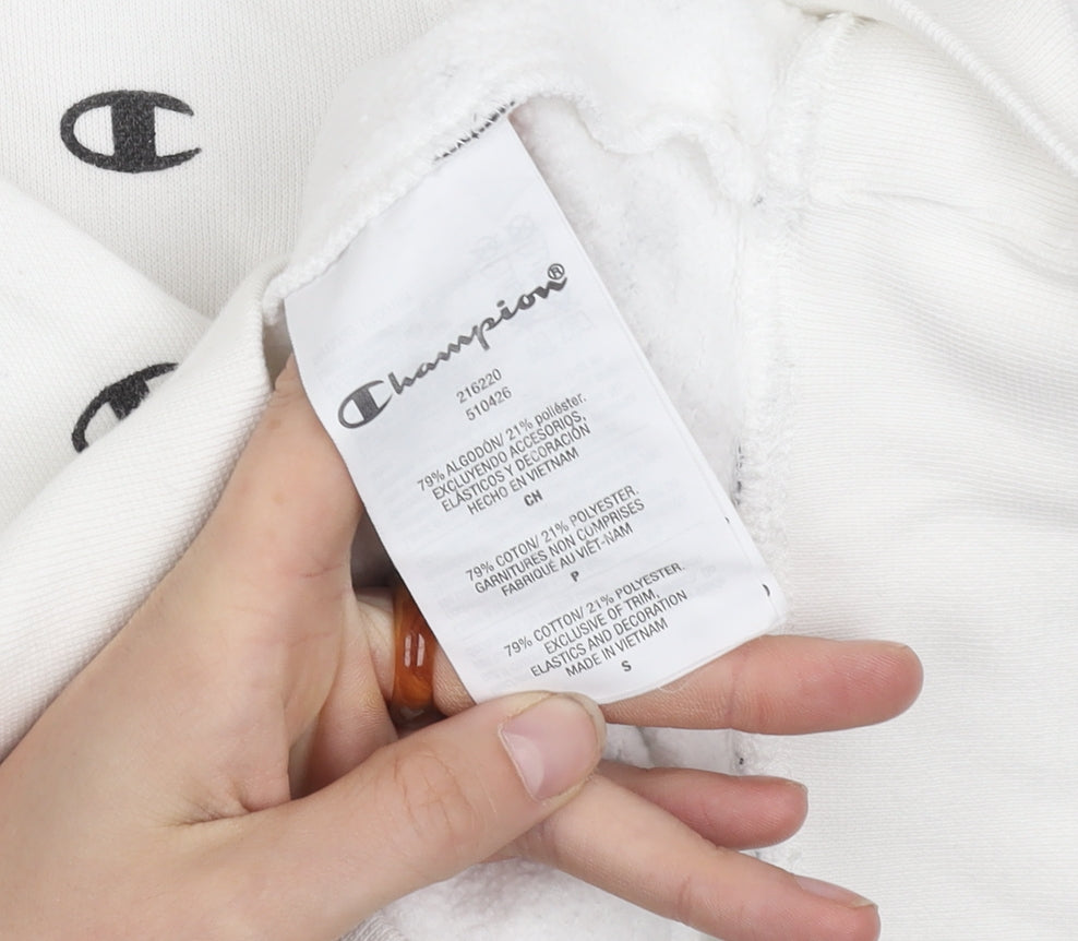 Champion Men's White Pullover Hoodie S