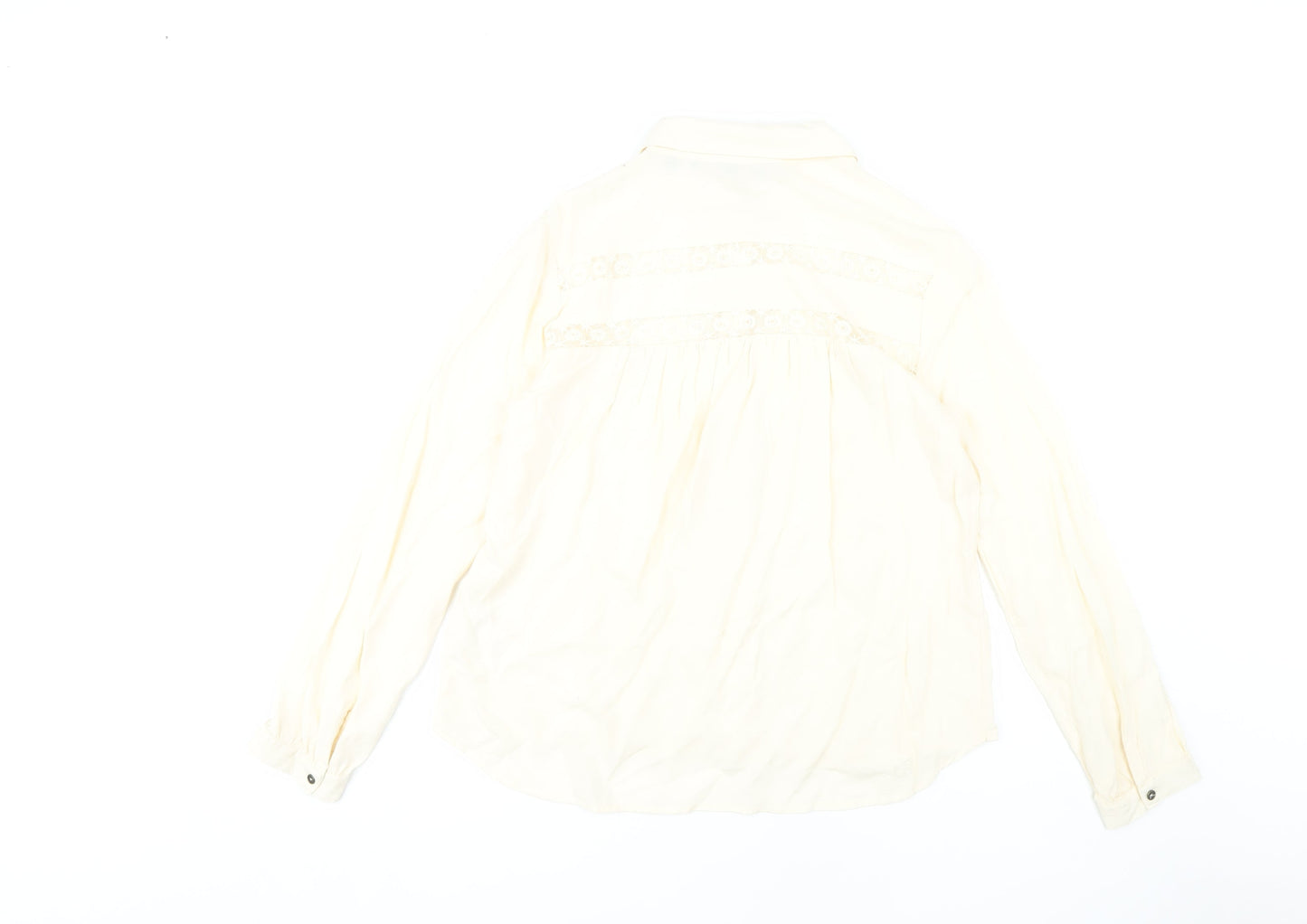 Superdry Women's Ivory Button-Up Shirt UK 10