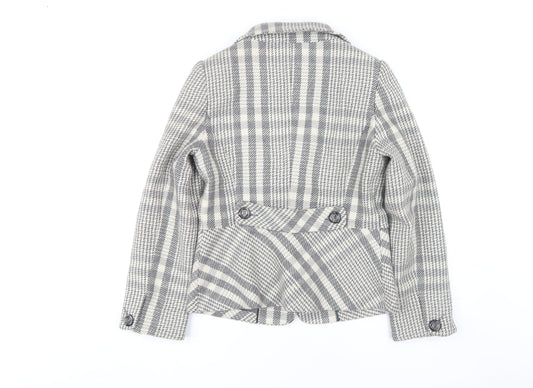 Simon Jeffery Women's Grey Check Blazer Size 10