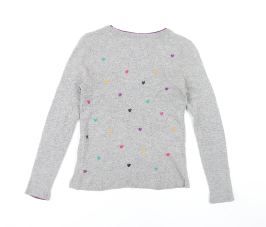 White Stuff Women's Grey Pullover Jumper Size 10