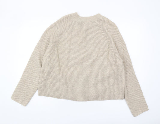 ASOS Women's Beige Crew Neck Pullover Jumper Size 8