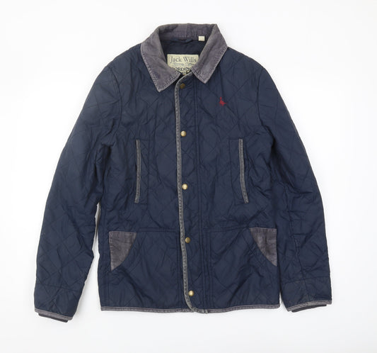Jack Wills Men's Blue Quilted Jacket XS Casual