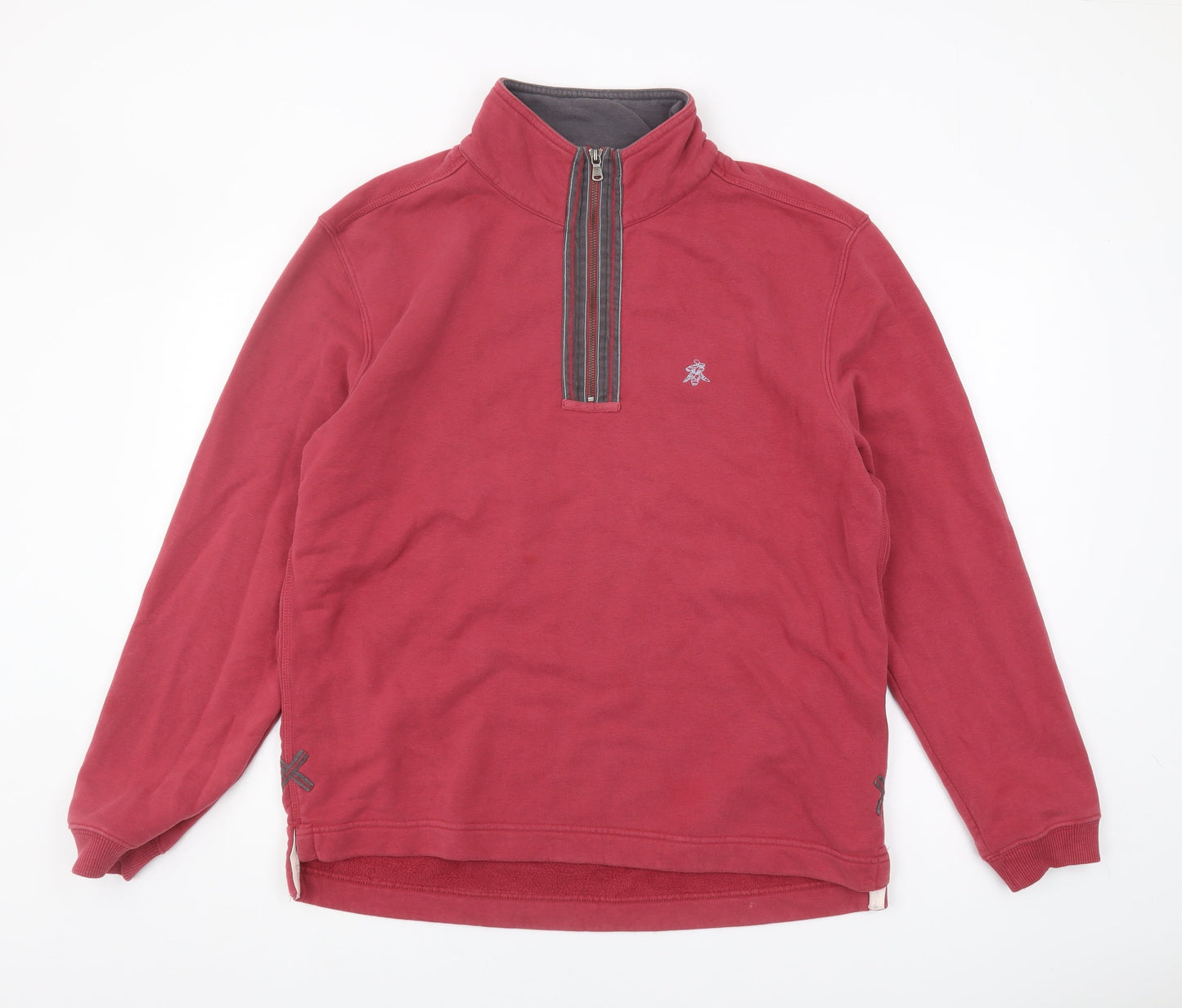 White Stuff Men's Red 1/2 Zip Sweatshirt L