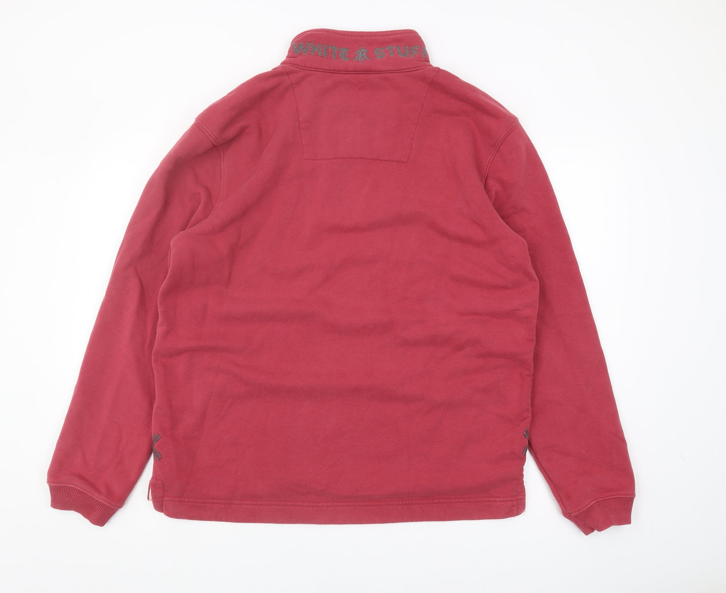 White Stuff Men's Red 1/2 Zip Sweatshirt L