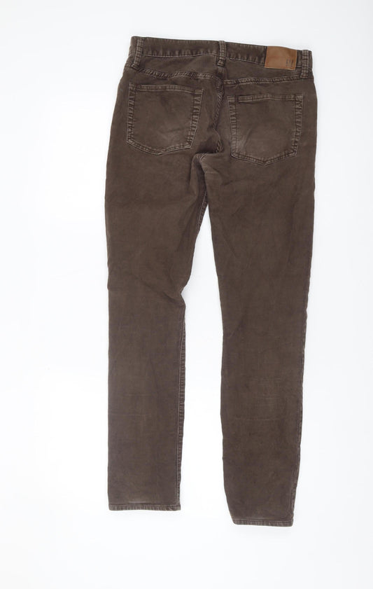 GAP Men's Brown Slim Corduroy Trousers, Size 29