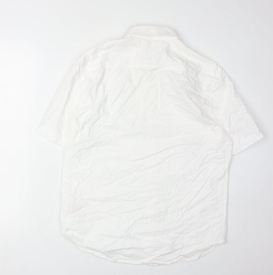 Jack Wills Men's White Shirt M Short Sleeve Casual