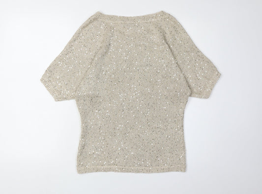 Tommy Hilfiger Women's Beige Pullover Knit Jumper M