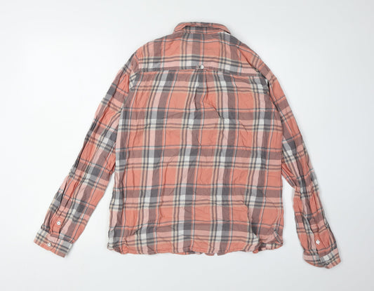 Fat Face Women's Pink Plaid Button-Up Shirt Size 12