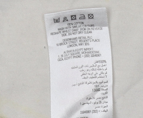 Brand and care label for Red Herring Men's White Medium Graphic T-Shirt