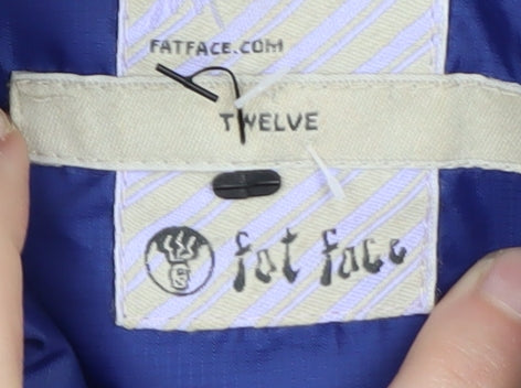 Additional view of FatFace boys’ blue puffer jacket 12 years sleeveless zip