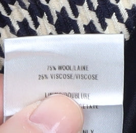 Alexon Women's Black Ivory Houndstooth Blazer Size 12