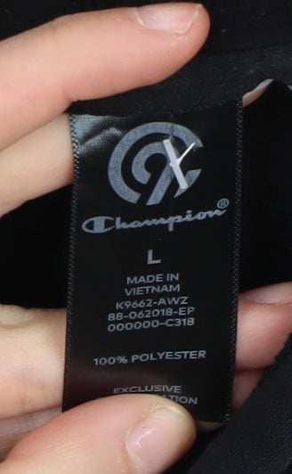 Champion Unisex Black Full Zip Hoodie Size L