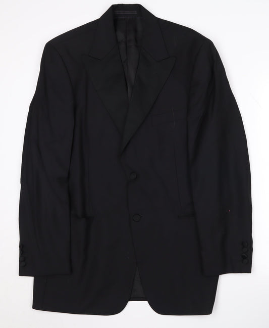 Mens 40 Chest Regular Austin Reed Black Two-Button Blazer