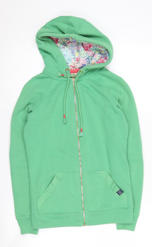 Womens UK 2XS Relaxed Joules Green Full Zip Hoodie