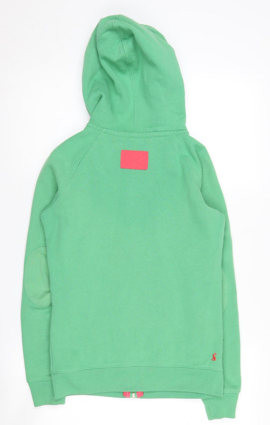 Womens UK 2XS Relaxed Joules Green Full Zip Hoodie