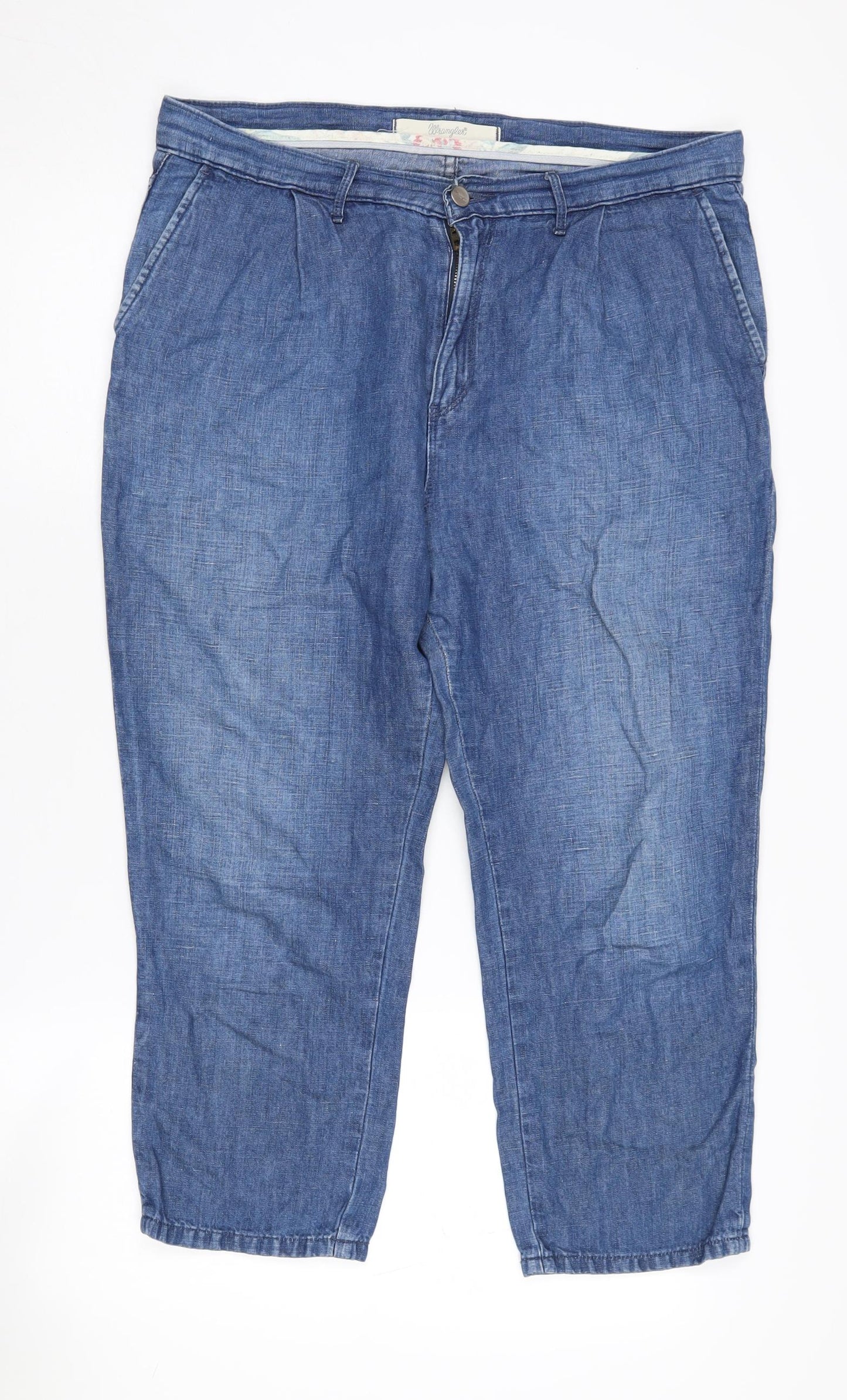 Wrangler Womens Blue Ankle Jeans, Size 10