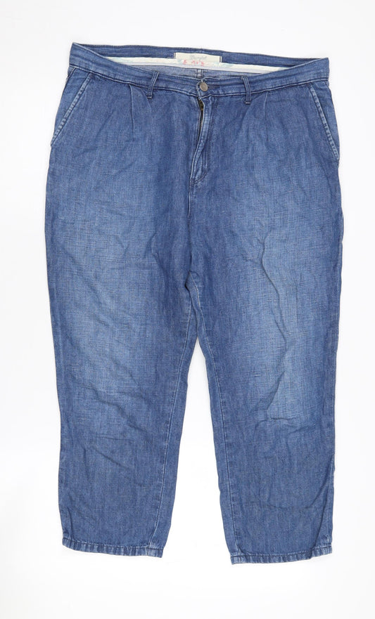 Wrangler Womens Blue Ankle Jeans, Size 10