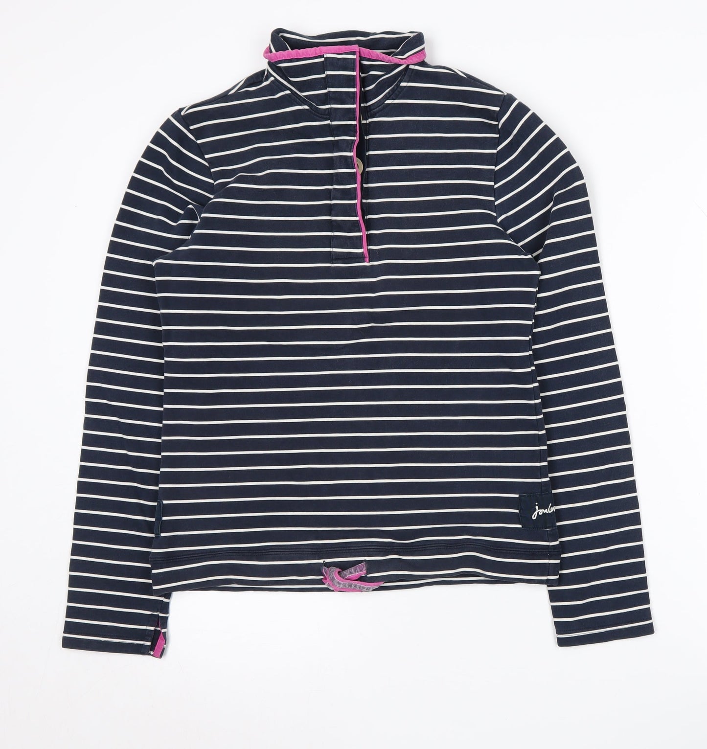Joules Women's XS Multicoloured Henley Striped Sweatshirt