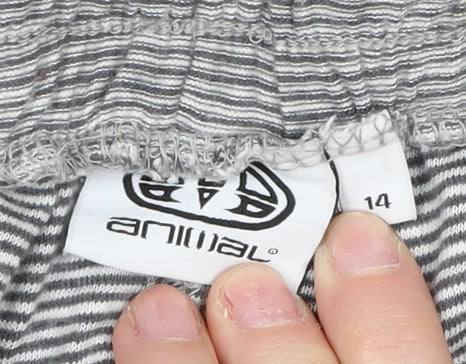 Animal Women's Grey Striped Joggers Size 14