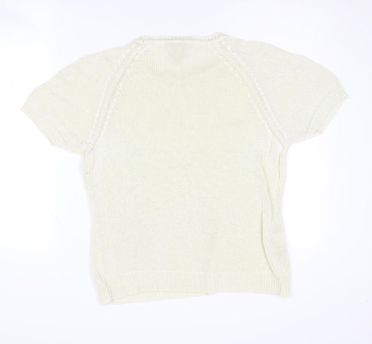 Laura Ashley Women's Ivory XL Cotton Pullover Jumper