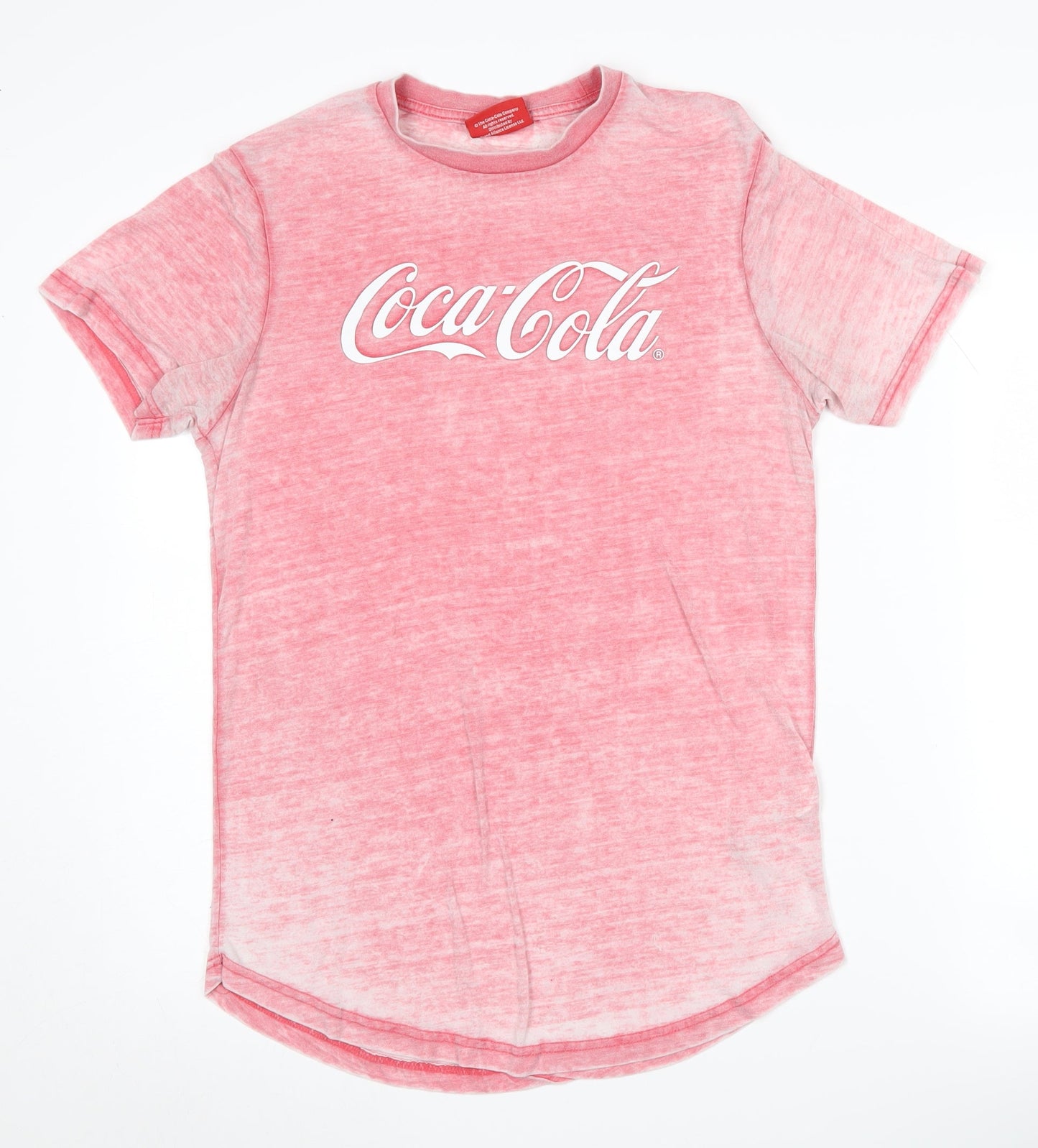 Coca-Cola Men's Pink Logo T-Shirt - Size S