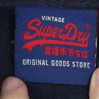 Superdry Men's Black Hoodie M Pullover Logo