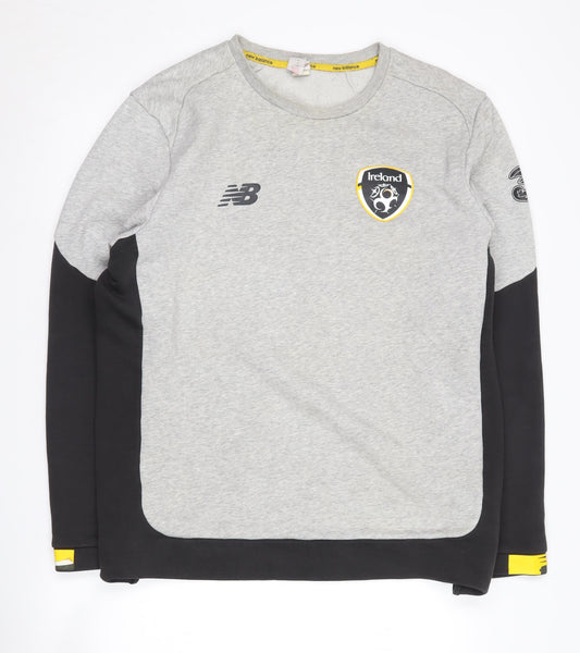 New Balance Men's Grey Pullover Sweatshirt L