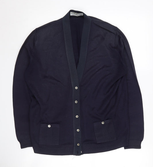 Jaeger Women's Black Cardigan Size 12, Button Accents