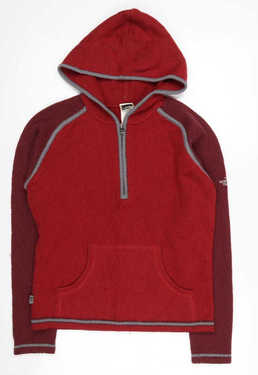 The North Face Women's Red Wool Hoodie M