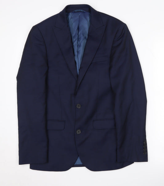 DKNY Men's Blue Regular Fit Blazer 34R