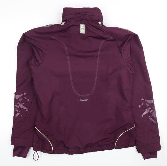 Adidas Women's Purple Windbreaker Jacket Size 10