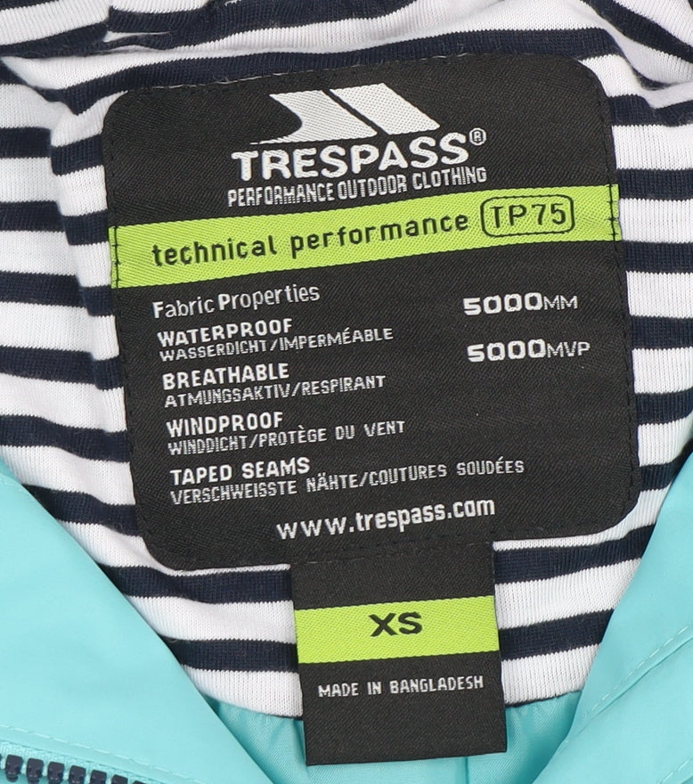 Trespass Blue Waterproof Rain Jacket XS Unisex