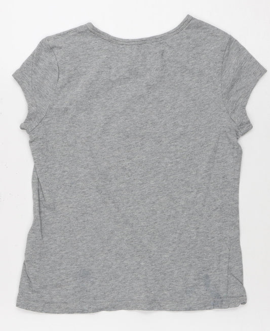Tommy Hilfiger Girls Grey Graphic T-Shirt M