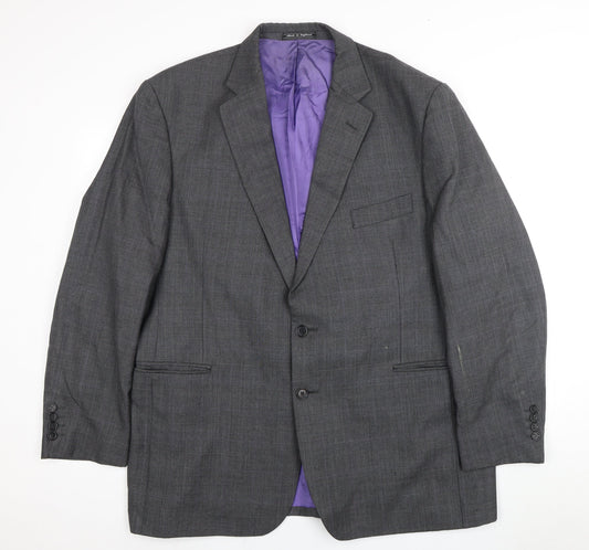 Austin Reed Men's Grey Blazer 46 Single-Breasted Formal
