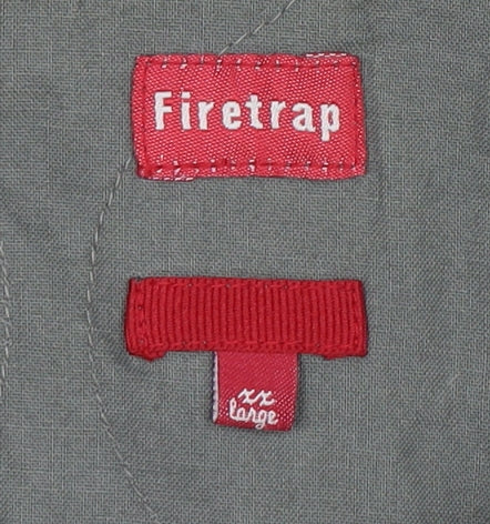 Firetrap Green Bomber Jacket 2XL Unisex Zip Casual